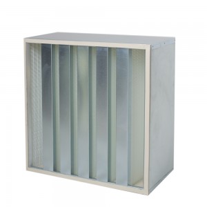 GALVANIZED FRAME HEPA FILTERS V-BANK DESIGN-292MM NUCLEAR FI